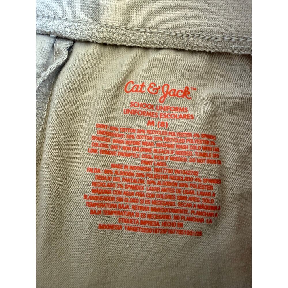 Cat & Jack Girls School Uniform Skort Lot of 3 Khaki Medium 8 Built In Shorts - Picture 7 of 15